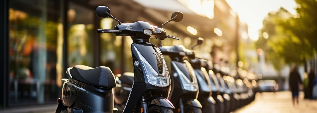 Moderne elektrische bromfiets.