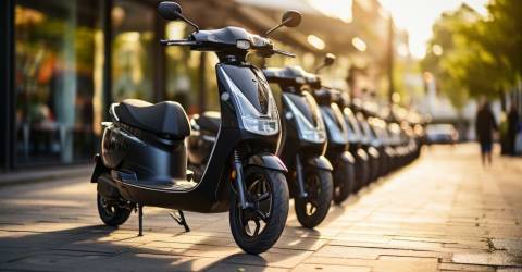 Moderne elektrische bromfiets.