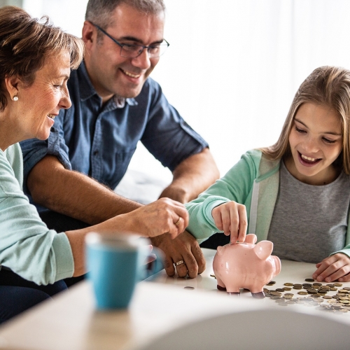 Familie geld sparen